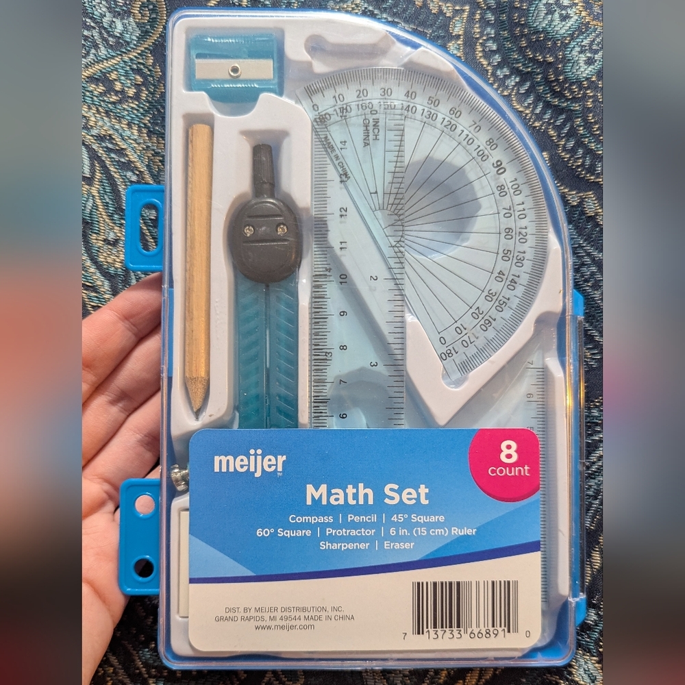 Meijer Math Set with Blue and White Tools